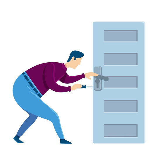 Handyman flat color vector faceless characters set