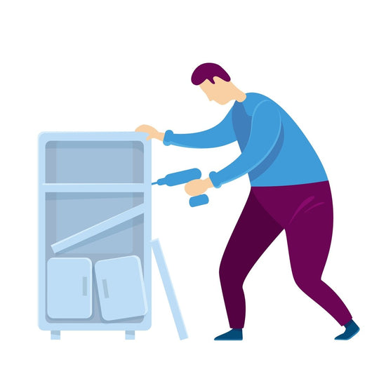 Handyman flat color vector faceless characters set
