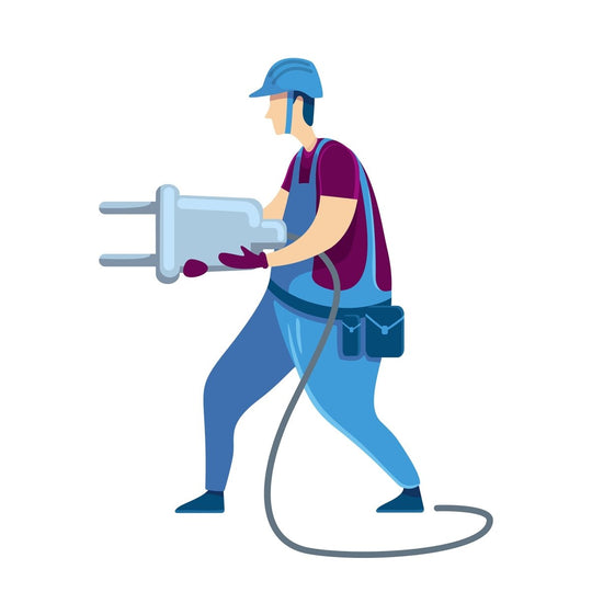 Handyman flat color vector faceless characters set
