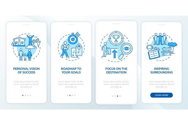 Happiness Mindset App Page Screen Bundle