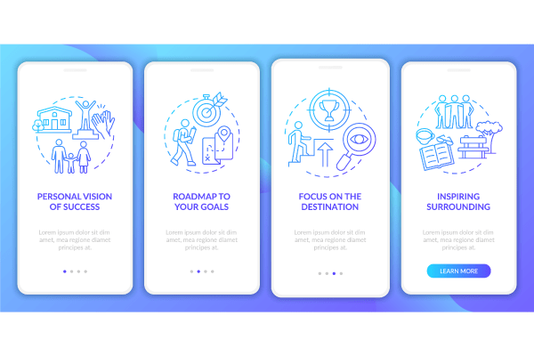 Happiness Mindset App Page Screen Bundle
