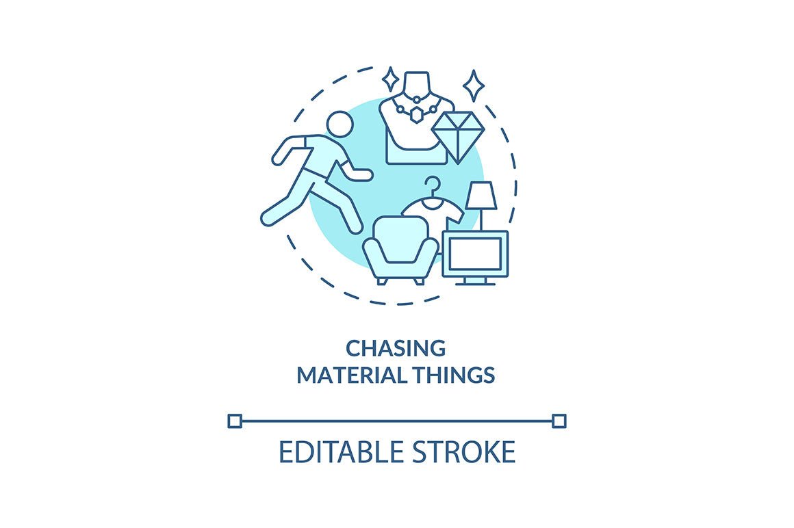 Happiness mindset concept icons bundle