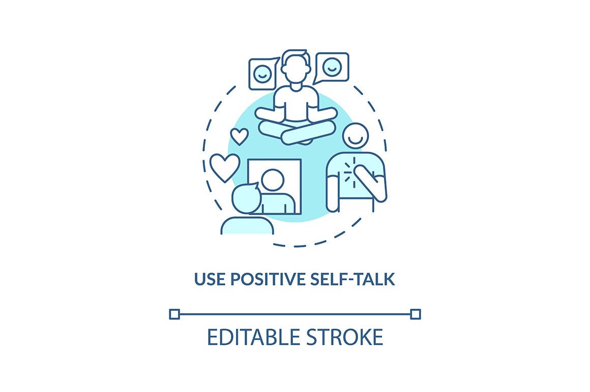 Happiness mindset concept icons bundle