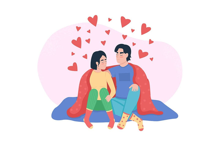 Happy couples vector isolated illustration bundle