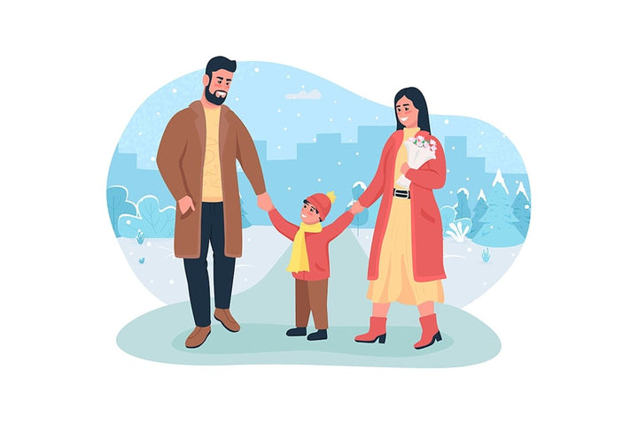 Happy couples vector isolated illustration bundle