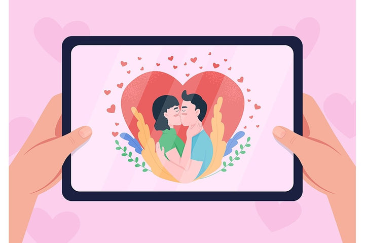Happy couples vector isolated illustration bundle