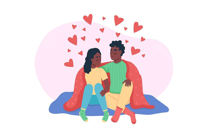 Happy couples vector isolated illustration bundle
