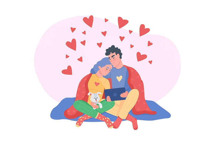 Happy couples vector isolated illustration bundle