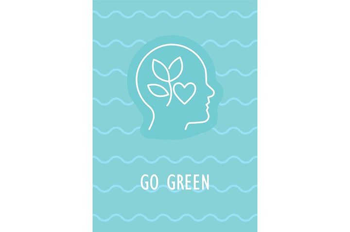 Happy Earth day postcard with linear glyph icon set