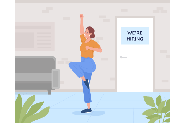 Happy for Job Offer Illustrations