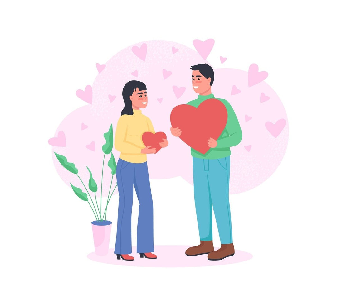 Happy Valentines day color vector illustration bundle