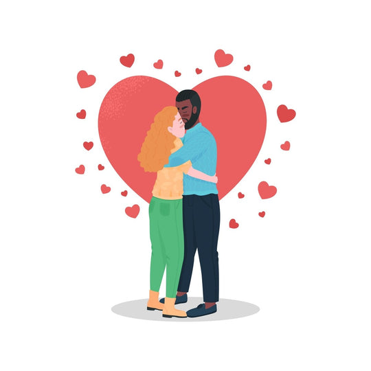 Happy Valentines day color vector illustration bundle