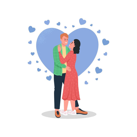 Happy Valentines day color vector illustration bundle