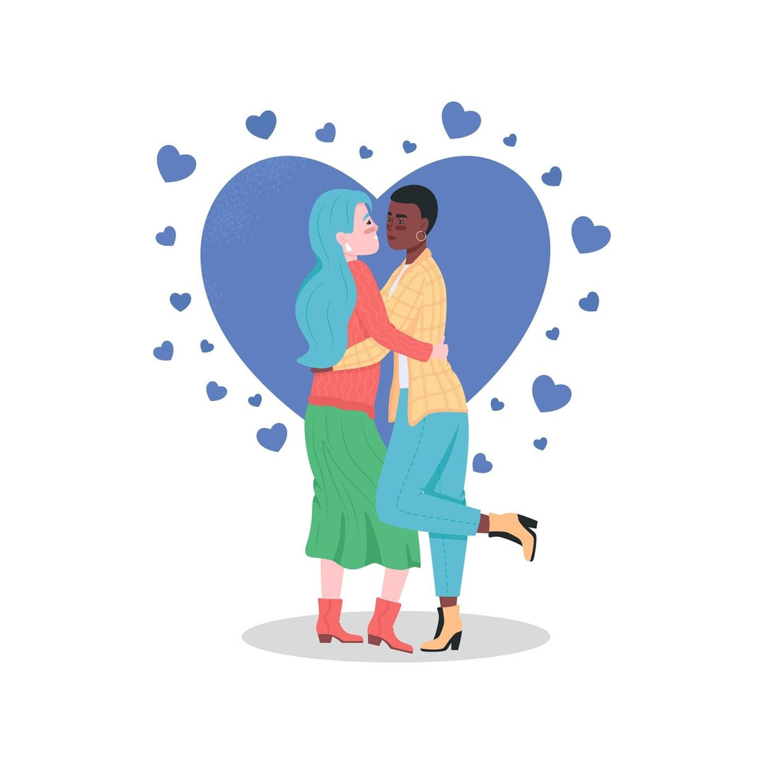 Happy Valentines day color vector illustration bundle