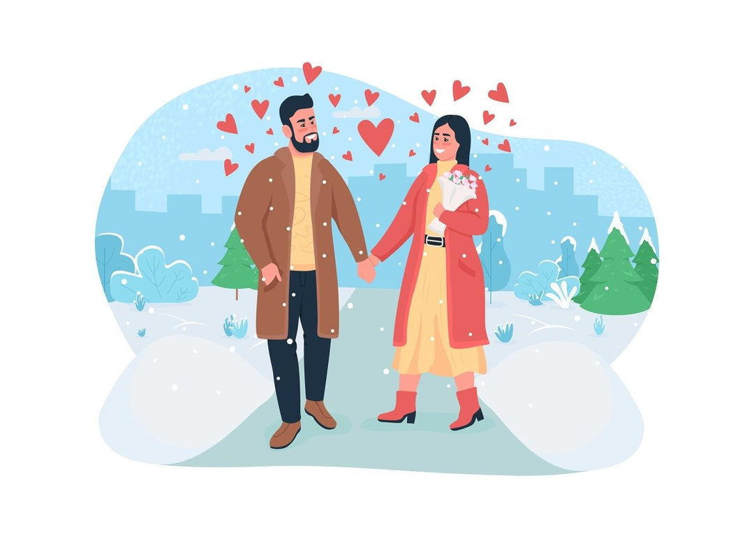 Happy Valentines day color vector illustration bundle