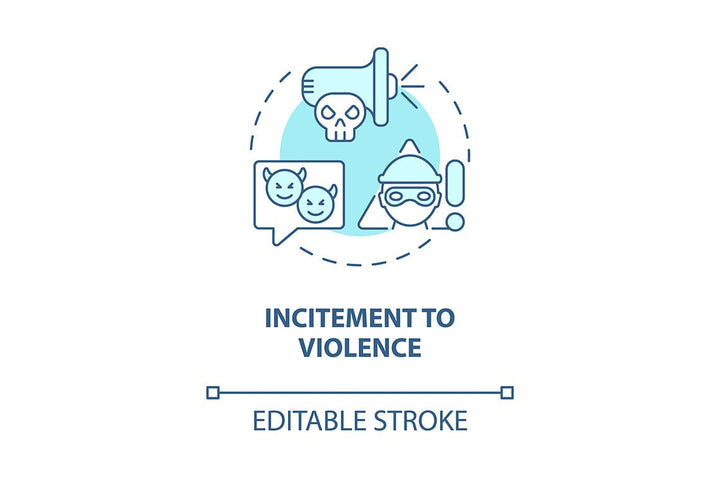 Hate speech concept icons bundle