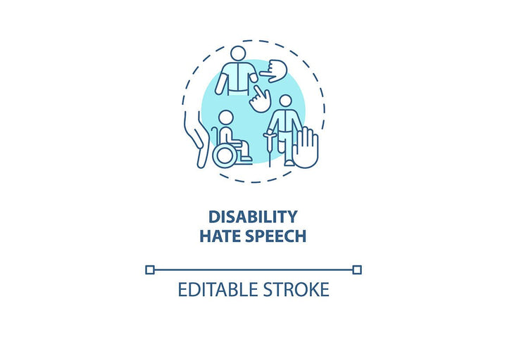 Hate speech concept icons bundle