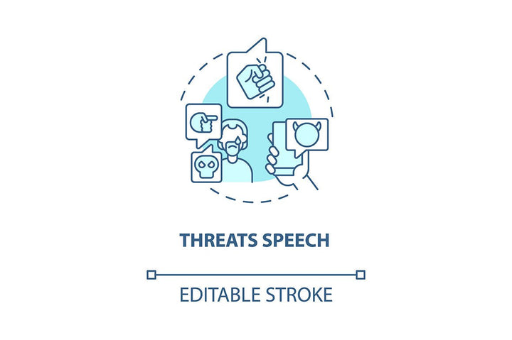 Hate speech concept icons bundle