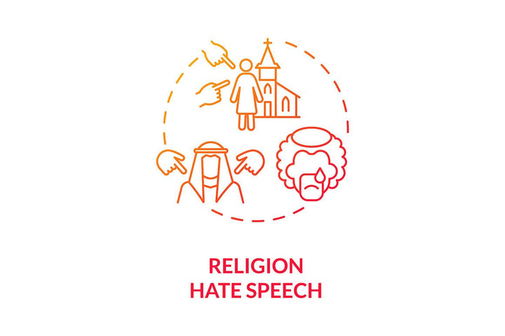 Hate speech concept icons bundle
