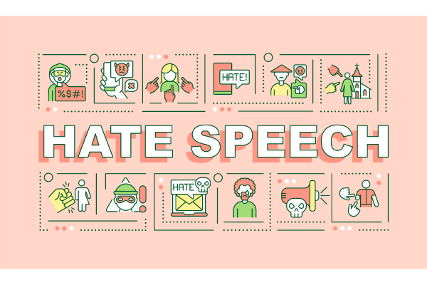 Hate Speech Word Concepts Banner Bundle