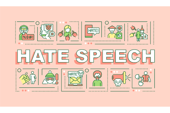 Hate Speech Word Concepts Banner Bundle