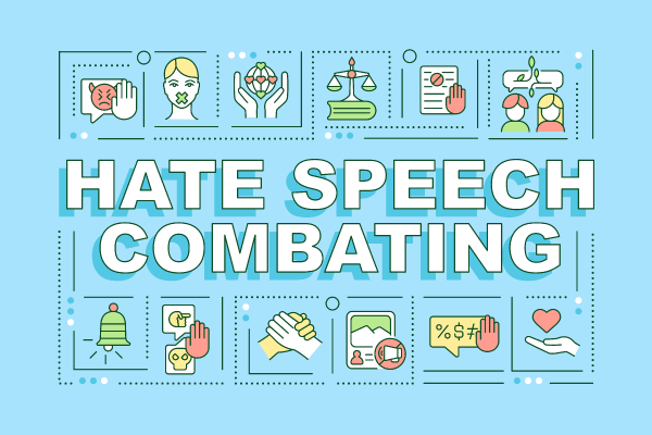 Hate Speech Word Concepts Banner Bundle