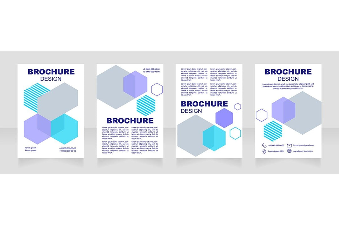 Health blank brochure template bundle