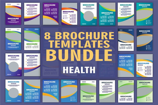 Health improvement brochure template bundle