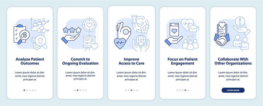 Healthcare system mobile app screen set
