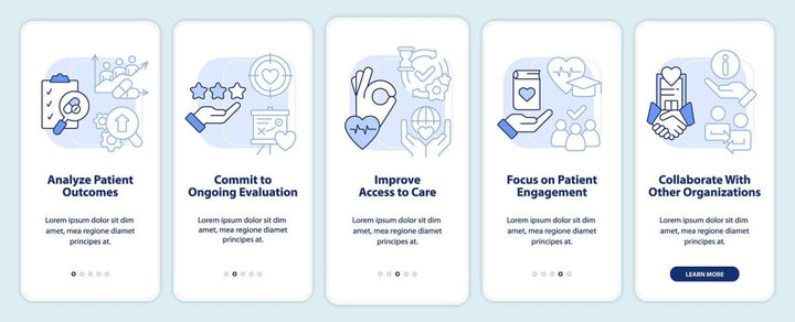 Healthcare system mobile app screen set