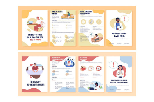 Healthcare vector brochure template set