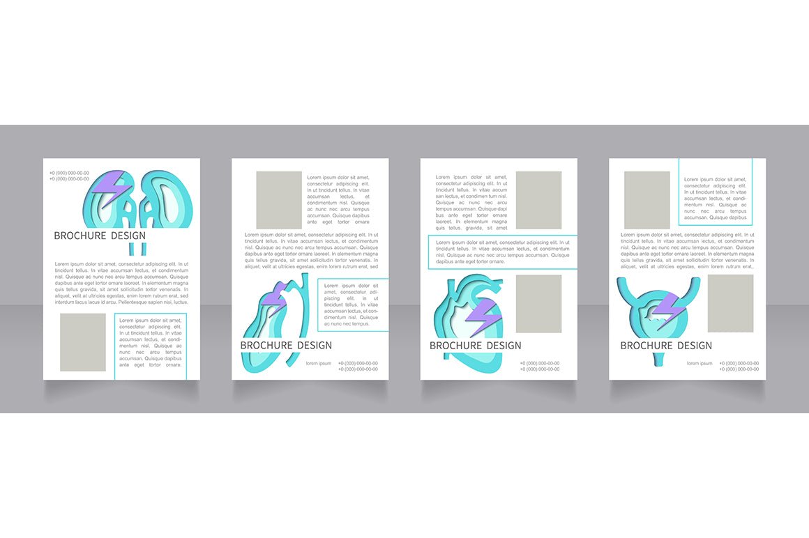 Healthy lifestyle brochure template bundle