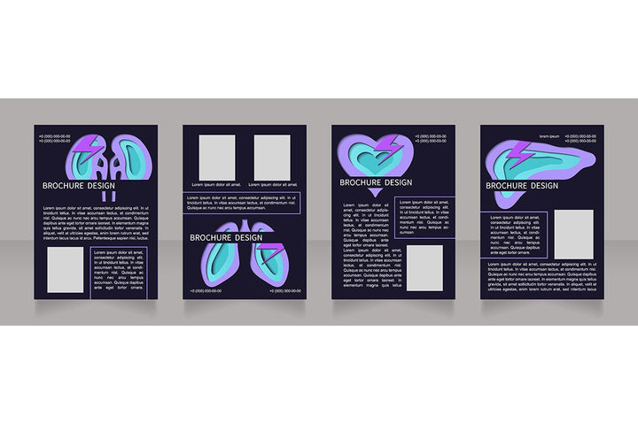 Healthy lifestyle brochure template bundle