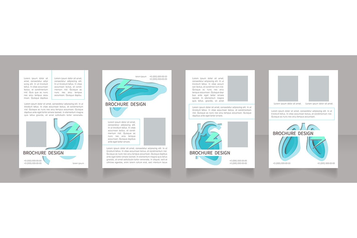Healthy lifestyle brochure template bundle