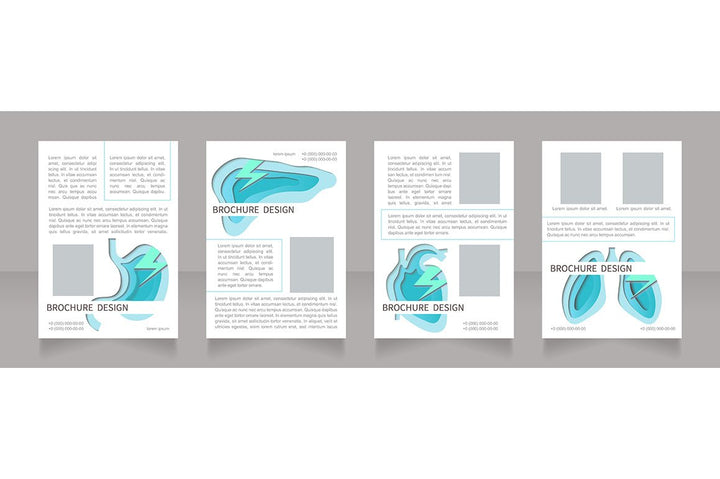 Healthy lifestyle brochure template bundle