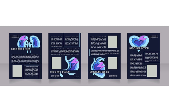 Healthy lifestyle brochure template bundle