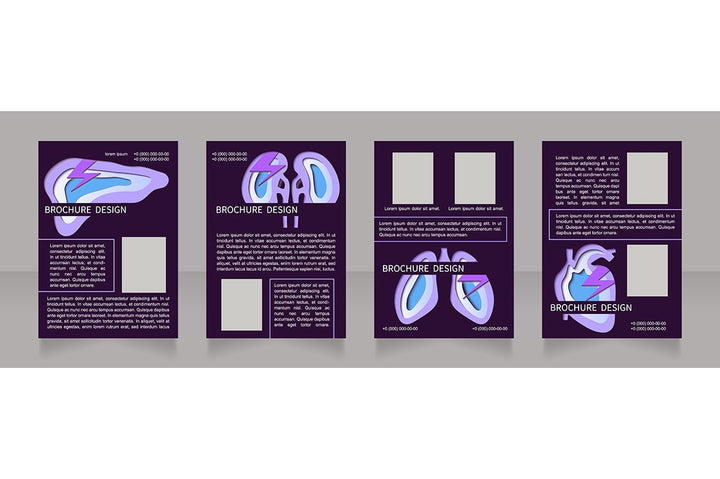 Healthy lifestyle brochure template bundle