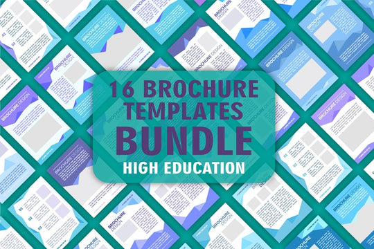 High education blank brochure design bundle