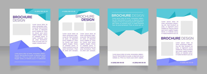 High education community advertising blank brochure design bundle