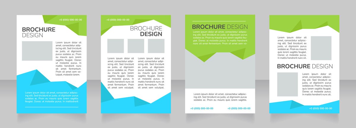High education community advertising blank brochure design bundle