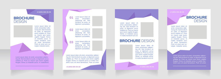 High education community advertising blank brochure design bundle