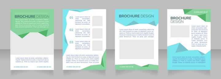 High education community advertising blank brochure design bundle
