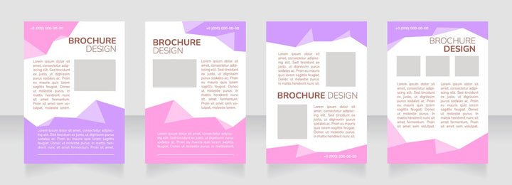 High education community advertising blank brochure design bundle