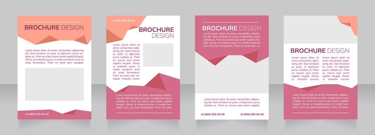 High education community advertising blank brochure design bundle