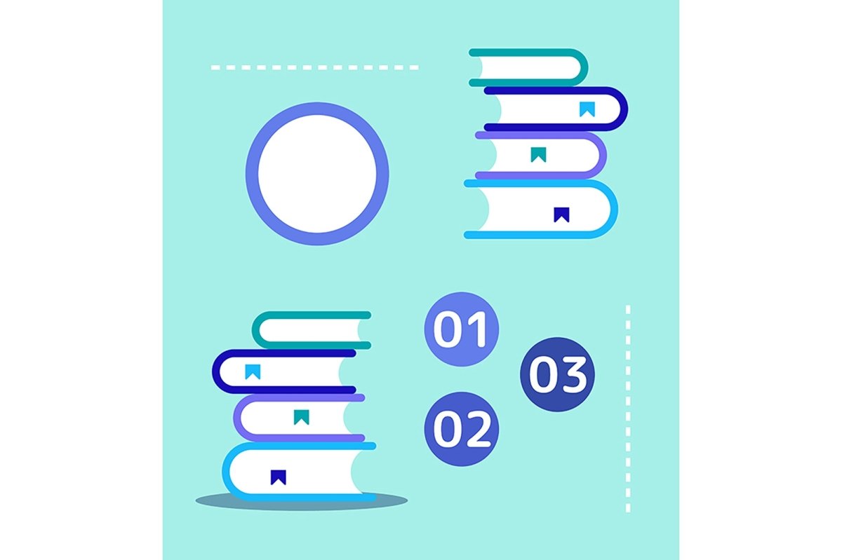Higher education blue infographic chart design templates