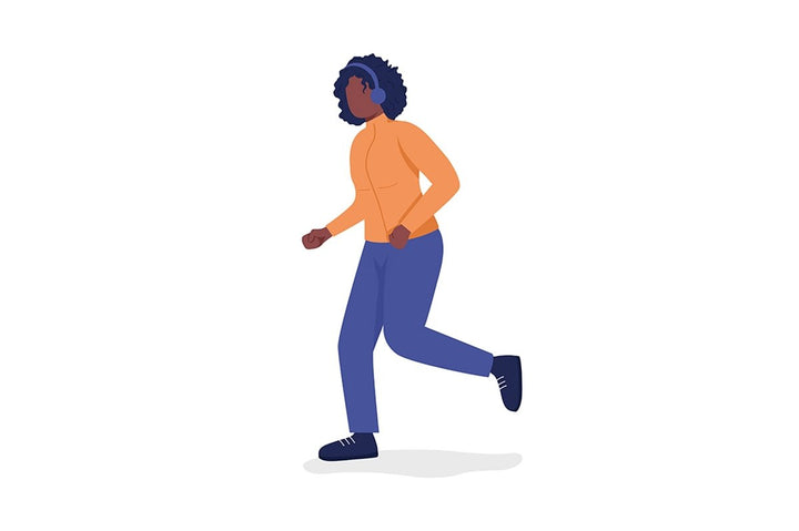Hiking person color vector character set