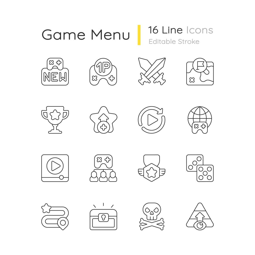 Hobbies and entertainment icons bundle