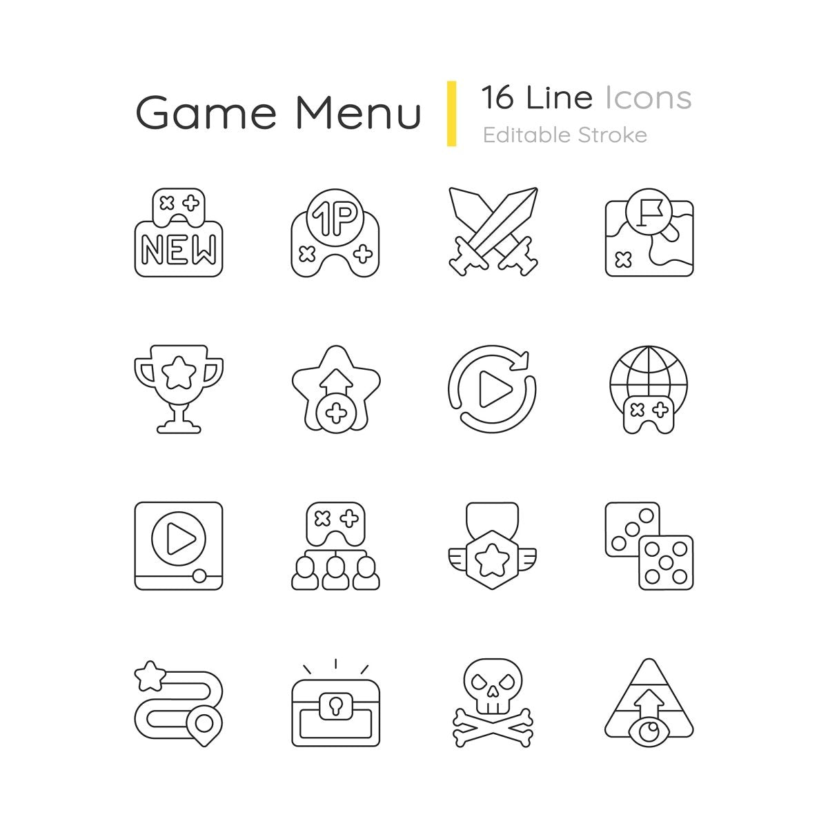 Hobbies and entertainment icons bundle