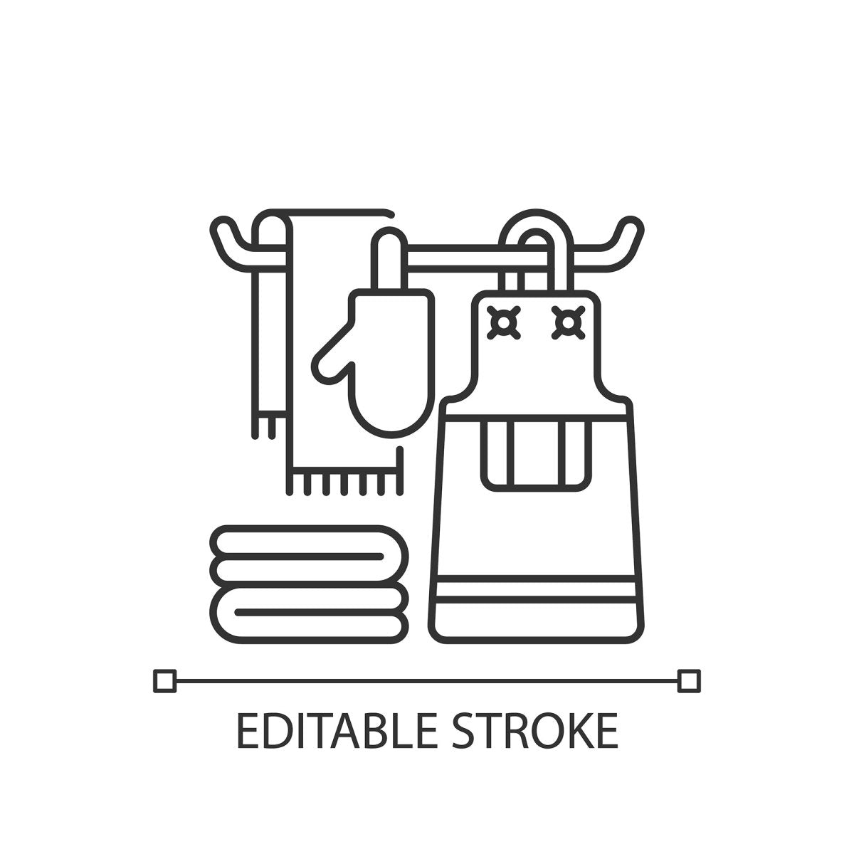 Home and living linear icons set