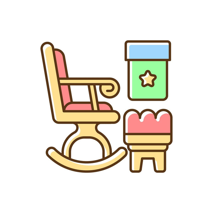 Home and living RGB color icons set